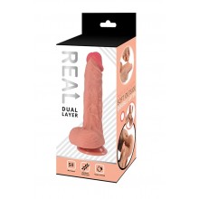 Реалистичный фаллоимитатор REAL Dual Layer, dual silicone, 17х4 см. Реалистичный фаллоимитатор REAL Dual Layer, dual silicone, 17х4 см.