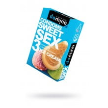 Презервативы Domino, sweet sex, латекс, мороженое, 18 см, 5,2 см, 3 шт.