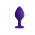 АНАЛЬНАЯ ВТУЛКА TODO BY TOYFA DIAMOND HEART,  СИЛИКОН, ФИОЛЕТОВАЯ, 8 СМ, Ø 3 СМ