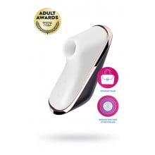 ВАКУУМ-ВОЛНОВОЙ БЕСКОНТАКТНЫЙ СТИМУЛЯТОР КЛИТОРА SATISFYER PRO TRAVELER, ABS ПЛАСТИК+СИЛИКОН, ЧЕРНЫЙ, 9,5СМ