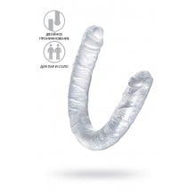 ФАЛЛОИМИТАТОР ДВУСТОРОННИЙ TOYFA DOUBLE DILDO, TPR, ПРОЗРАЧНЫЙ, 40 СМ