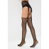 Чулки в сетку с высоким кружевным поясом (Sense)  S\M