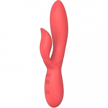 Вибратор кролик из жидкого силикона Isida, цвет коралловый (INFINITE)