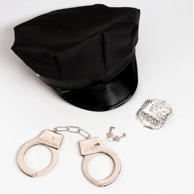 Карнавальный набор «Секс-полиция» шапка, наручники, брошь