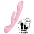 Гибкий вибратор-кролик 2 в 1 Triple Oh (pink)