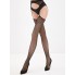 Чулки с поясом и рисунком зигзаг (Sense) S/M