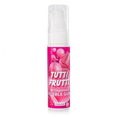 СЪЕДОБНАЯ ГЕЛЬ-СМАЗКА TUTTI-FRUTTI ДЛЯ ОРАЛЬНОГО СЕКСА СО ВКУСОМ BUBBLE GUM, 30 ГР