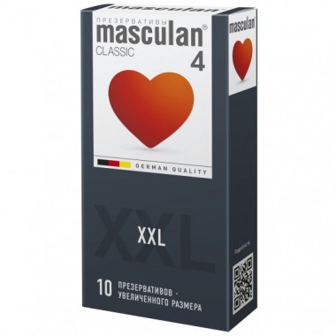 Презервативы Masculan, classic 4, XXL, увеличенного размера, 20 см, 5,4 см, 10 шт.