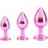 Розовая алюминиевая анальная пробка Large