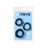 НАБОР КОЛЕЦ TOYFA A-TOYS, TPE, ЧЕРНЫЕ, Ø 3,5/3/2 СМ