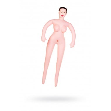 КУКЛА НАДУВНАЯ GABRIELLA С РЕАЛИСТИЧНОЙ ГОЛОВОЙ, БРЮНЕТКА, TOYFA DOLLS-X, С ТРЕМЯ ОТВЕРСТИЯМИ, КИБЕР ВСТАВКА ВАГИНА – АНУС, 160 СМ