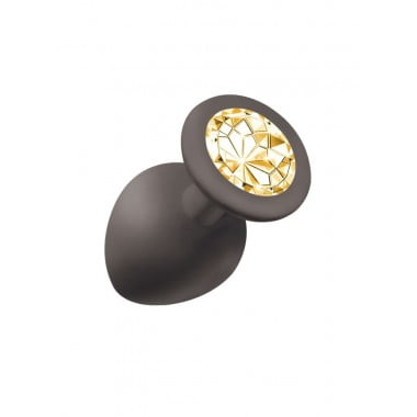 АНАЛЬНАЯ ПРОБКА EMOTIONS CUTIE LARGE BLACK GOLDEN CRYSTAL