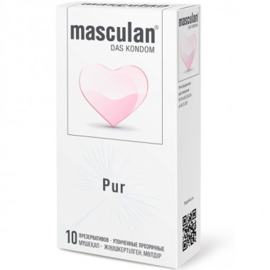 Презервативы masculan Pur № 10 утонченные, 18,5 см, 5.3 см, 10 шт.