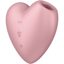 ВАКУУМ-ВОЛНОВОЙ БЕСКОНТАКТНЫЙ СТИМУЛЯТОР КЛИТОРА SATISFYER CUTIE HEART, СИЛИКОН, РОЗОВЫЙ