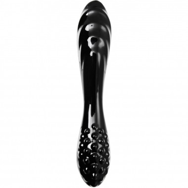 Двусторонний фаллоимитатор Satisfyer Dazzling Crystal 1, стекло, черный, 18,5 см
