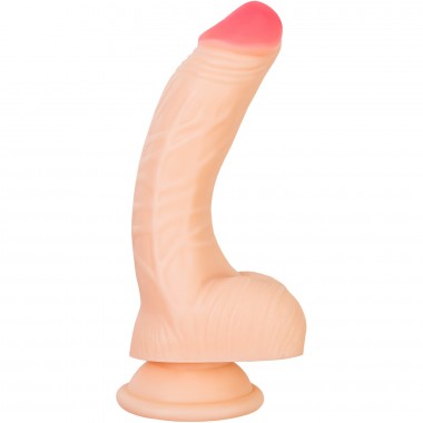 Реалистичный фаллоимитатор RealStick Nude Nash, PVC, телесный, 18 см