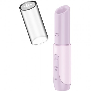 Мини-вибратор с 3D пульсацией Satisfyer Secret Kiss с USB-C зарядкой, силикон, ABS, розовый, 13 см