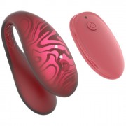 Парный вибромассажер TWIN+, Red с пультом дистанционного управления и управлением через приложение.