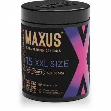 Презервативы Maxus XXL, латекс, увеличенный размер 15 шт.