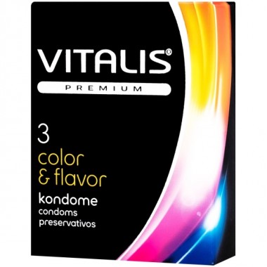 Презервативы VITALIS PREMIUM №3 цветные, ароматизированные (3шт)