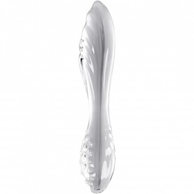 Двусторонний фаллоимитатор Satisfyer Dazzling Crystal 1, стекло, прозрачный, 18,5 см