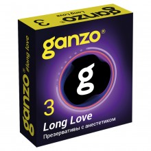 Презервативы Ganzo, long love, латекс, анестезирующий, 18 см, 5,2 см, 3 шт. Презервативы Ganzo, long love, латекс, анестезирующий, 18 см, 5,2 см, 3 шт.