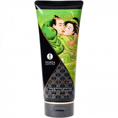 МАССАЖНЫЙ КРЕМ SHUNGA PEAR AND EXOTIC GREEN TEA, СЪЕДОБНЫЙ, СО ВКУСОМ ГРУШИ И ЗЕЛЕНОГО ЧАЯ, 200 МЛ