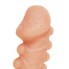 Насадка реалистичная KOKOS COCK SLEEVE 008-S с дополнительной стимуляцией, TPE, телесная, 13.8 см