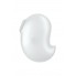 Вакуум-волновой стимулятор клитора с вибрацией Satisfyer Cutie Ghost, силикон, белый, 9,1 см
