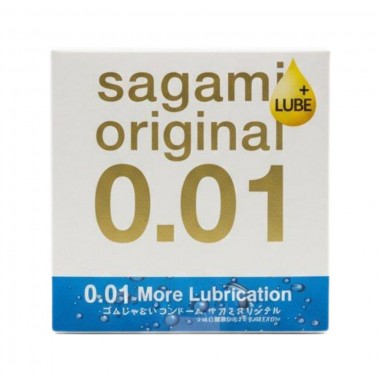 Презервативы Sagami Original 001 Extra Lub полиуретановые, с увеличенным количеством смазки 1 шт.