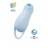 Вакуум-волновой стимулятор клитора с вибрацией Satisfyer Pocket Pro 1, силикон, голубой, 13,9 см
