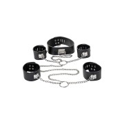 Комплект бондажный TOYFA Theatre, кожа, черный