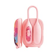 Вибратор 2в1 BeYourLover Magic Suitcase с бесконтактным клиторальным стимулятором, розовый