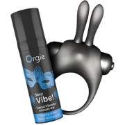 Набор Orgie Vibe! Bunny с вибрирующим гелем Sexy Vibe и виброкольцом