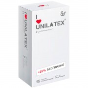 Презервативы Unilatex, natural ultrathin, ультратонкие, 19 см, 5,4 см, 15 шт.
