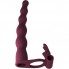 ВИБРОНАСАДКА ДЛЯ ДВОЙНОГО ПРОНИКНОВЕНИЯ PURE PASSION JUNGLE BUNNY WINE RED