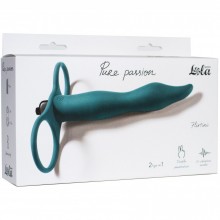 ВИБРОНАСАДКА ДЛЯ ДВОЙНОГО ПРОНИКНОВЕНИЯ PURE PASSION FLIRTINI GREEN