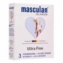Презервативы Masculan, ultra 2, особо тонкие, 19 см, 5,3 см, 3 шт.( Ultra Fine № 3)