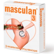 ПРЕЗЕРВАТИВЫ MASCULAN ULTRA 3, 3 ШТ. ПРОДЛЕВАЮЩИЕ (LONG PLEASURE)