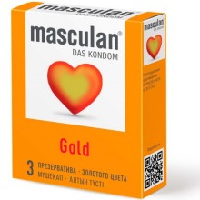 ПРЕЗЕРВАТИВЫ MASCULAN 5 ULTRA, ЗОЛОТЫЕ, 3 ШТ