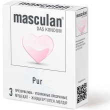 Презервативы masculan Pur № 3 утонченные, 18,5 см, 5.3 см, 3 шт.