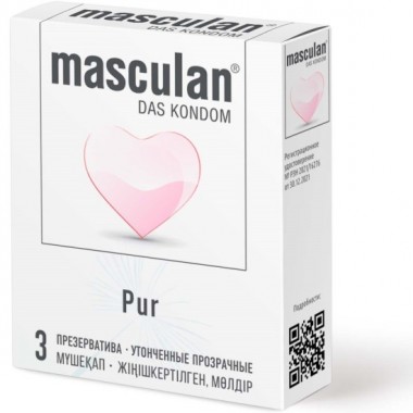 Презервативы masculan Pur № 3 утонченные, 18,5 см, 5.3 см, 3 шт.
